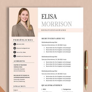 Lebenslauf Vorlage Deutsch, Bewerbungsvorlagen, Lebenslauf Vorlage Word, Google Docs, Pages, Ausbildung Bewerbung, Tabellarischer Lebenslauf