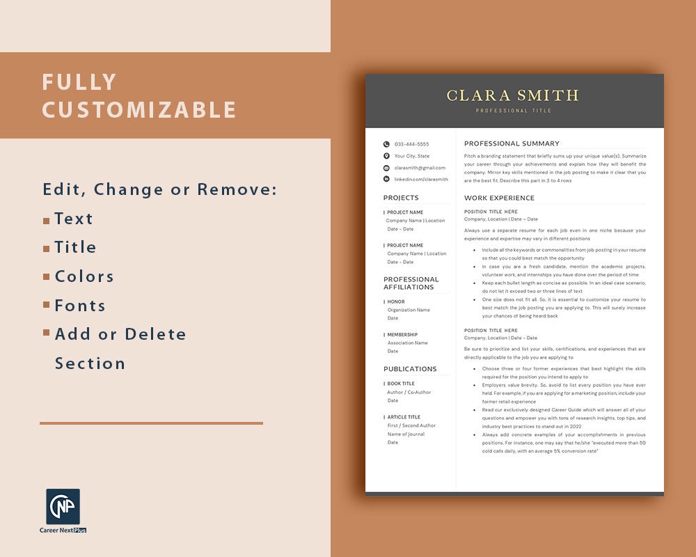 CV Template Modern Executive Resume Template Microsoft Word & Pages ...