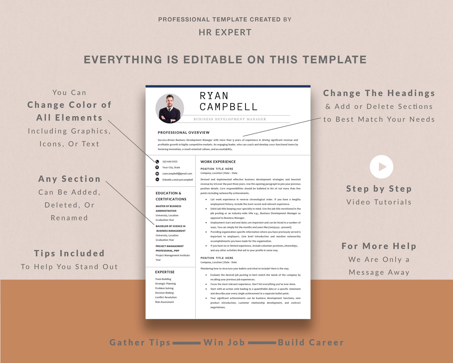 Word Resume Template Resume Template With Photo Professional Etsy Word Resume Template Resume Template With Photo Professional Etsy