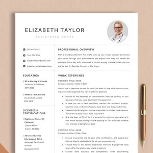Registered Nurse Resume Template Nursing Student Resume, RN Resume Template Physician CV Template, Medical Resume, Nurse Practitioner Resume