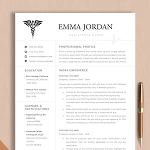 Moderne CV-sjabloon verpleegkundige verpleegkundige, gediplomeerd verpleegkundige CV-sjabloon verpleegkunde student, RN CV arts CV-sjabloon, arts CV