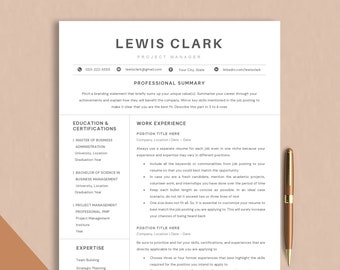 Google Docs Resume Template Modern, CV Template Word Resume, Pages Resume Executive, Professional Resume Template 2023, Clean Simple Resume