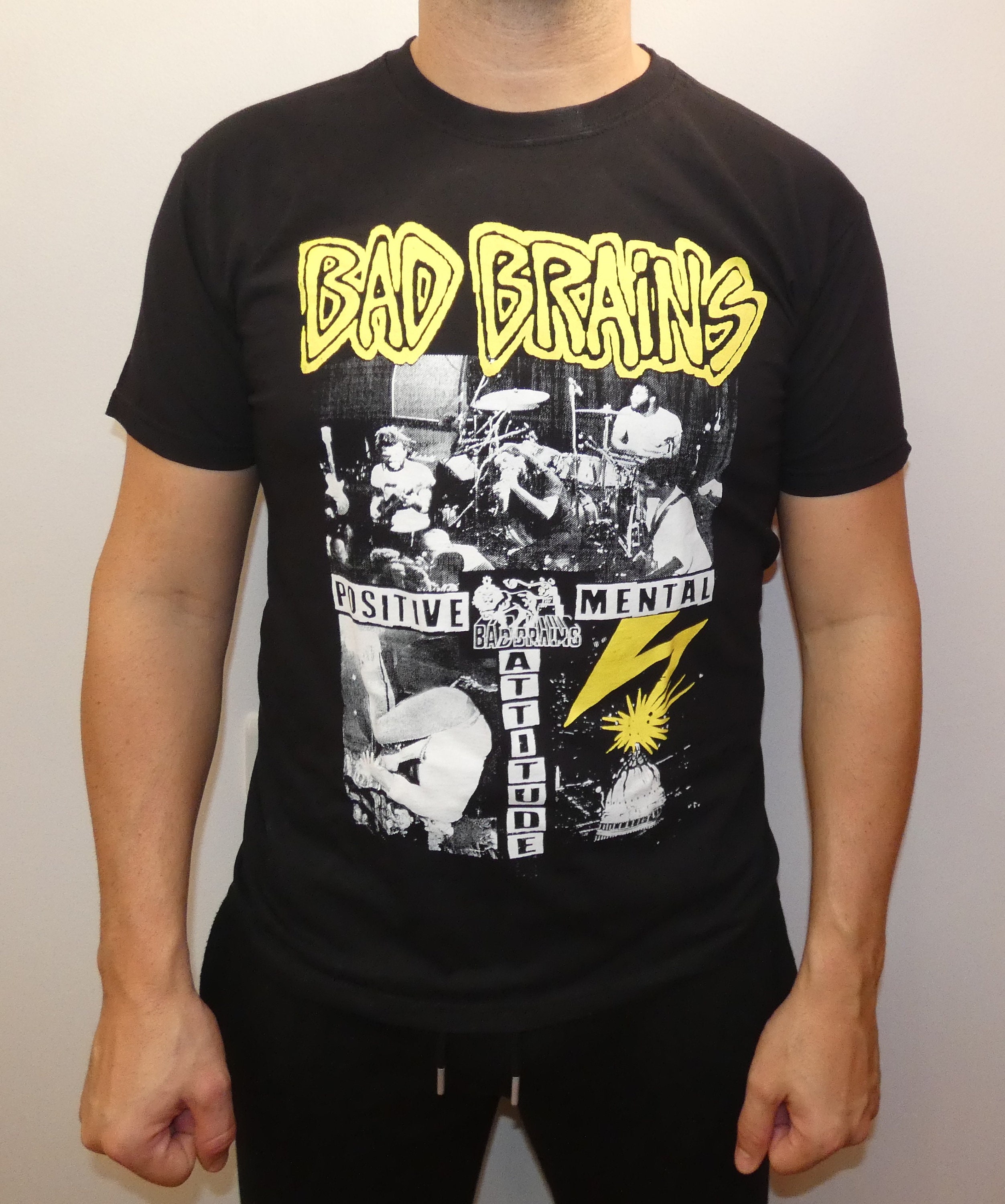  Bad Brains 'Bad Brains' Womens Fitted T-Shirt (large) :  Clothing, Shoes & Jewelry