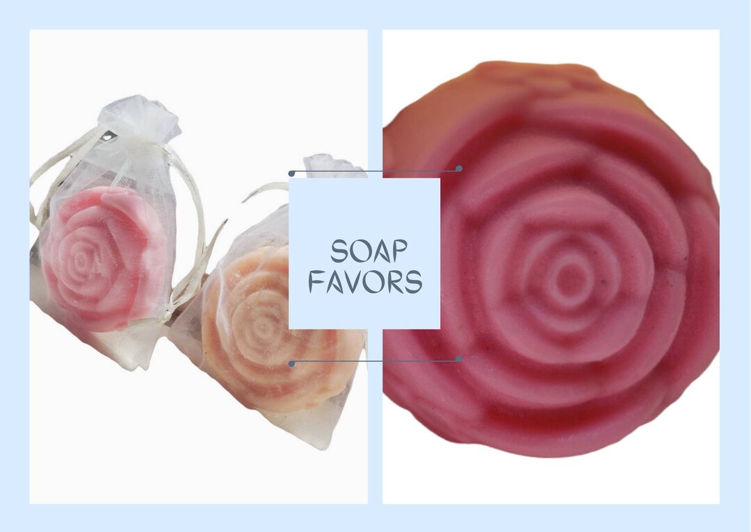 10 Rose Soap Favors Bridal Shower Favors Bachelorette Favors Bridal