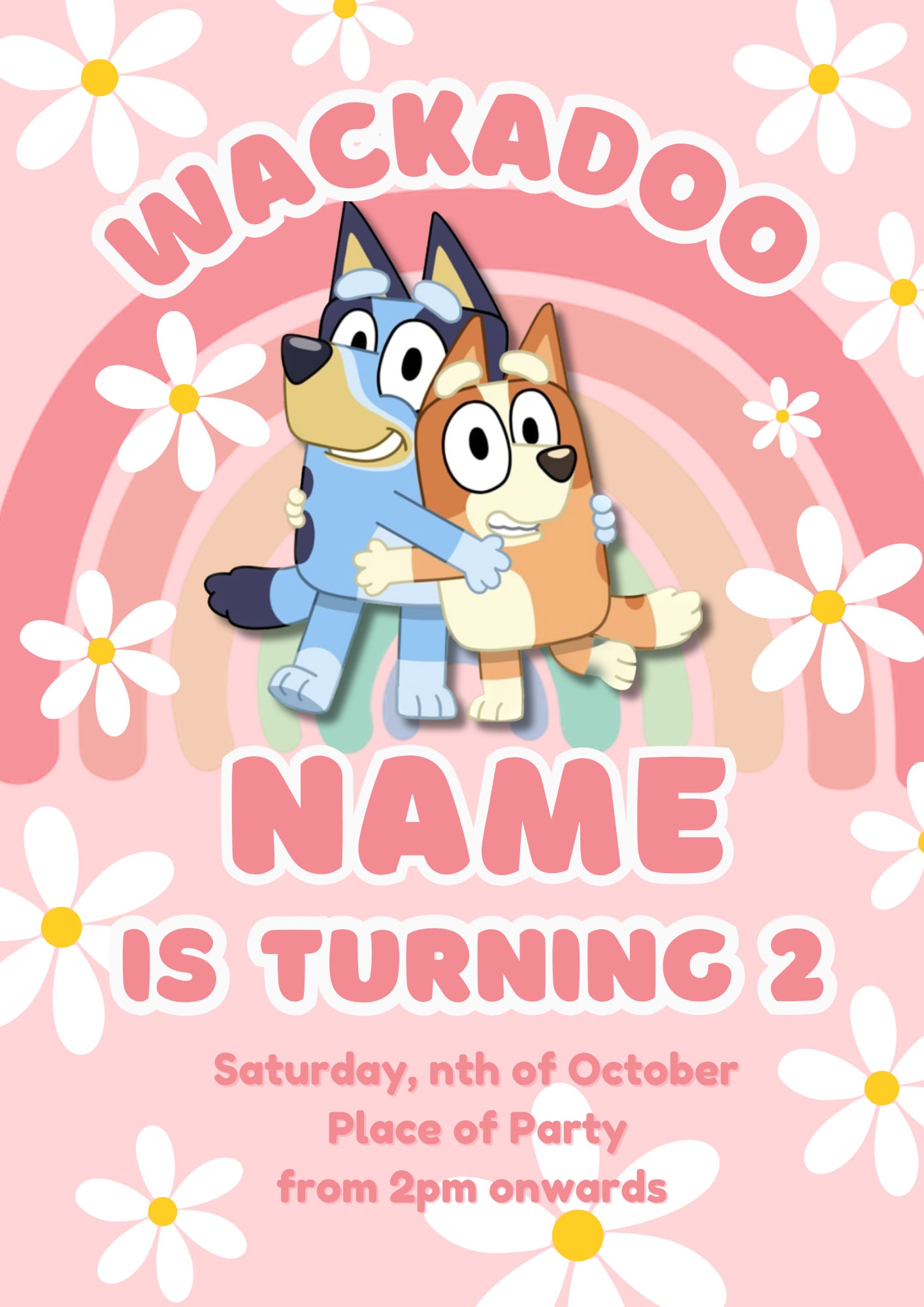 Girls Birthday Invitation Card Template
