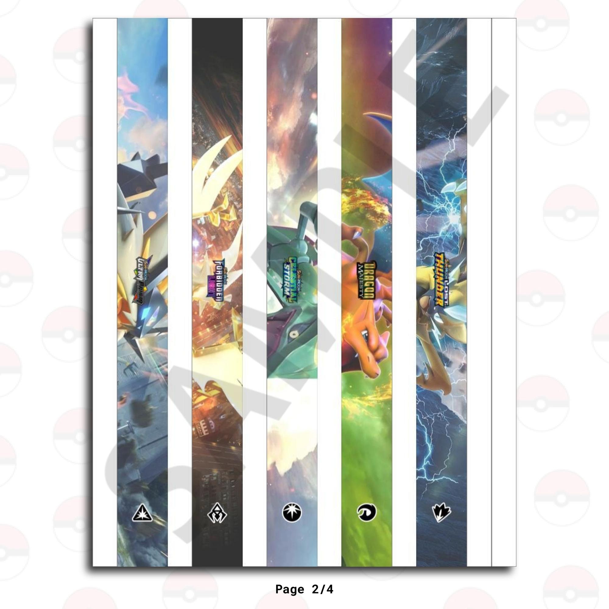Sun & Moon Series 1 Binder Spine Labels Pokemon TCG Etsy