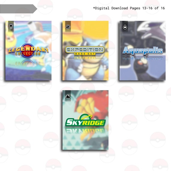 Base Set Through E-card Series FRONT Binder Covers - Pokemon TCG - Organize Pokemon  Cards - Etsy