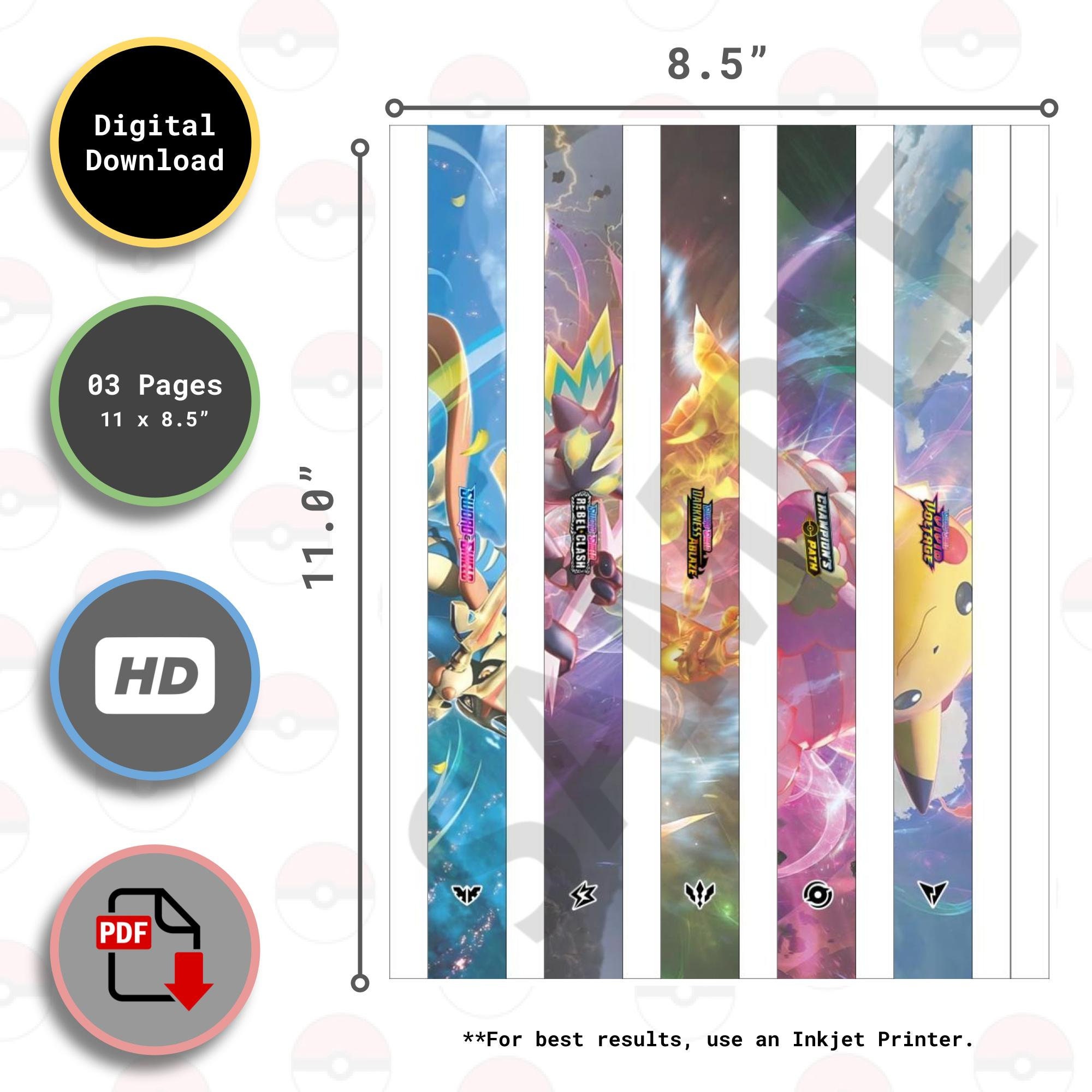 Sword & Shield Series 1 Binder Spine Labels Pokemon TCG Organize Pokemon Cards Etsy