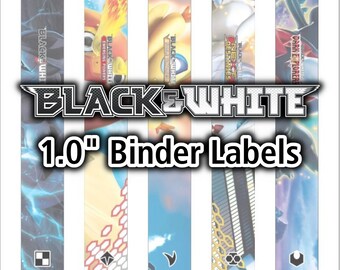 Black & White Series 1" Binder Spine Labels - Pokemon TCG - Organize Pokemon Cards