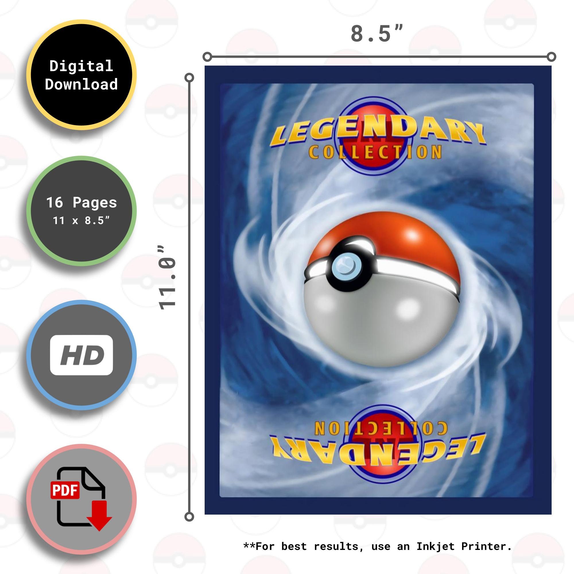 Base Set Through E-card Series BACK Binder Covers - Pokemon TCG - Organize Pokemon  Cards - Etsy