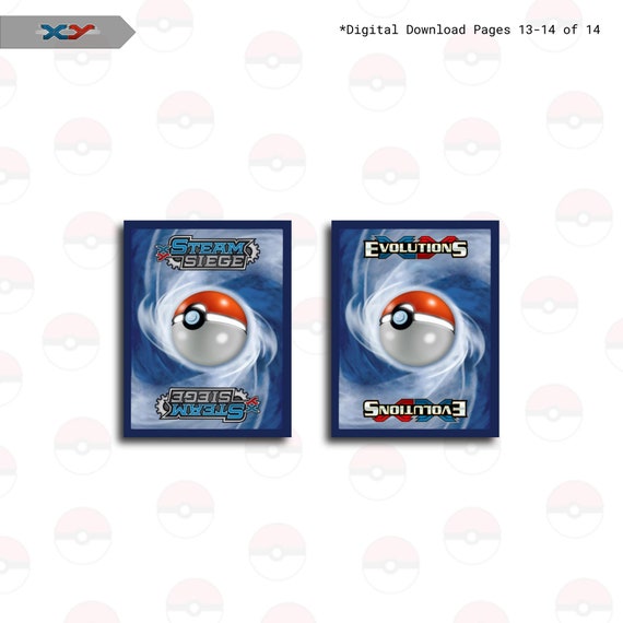XY Series BACK Binder Covers - Pokemon TCG - Organize Pokemon Cards - Etsy