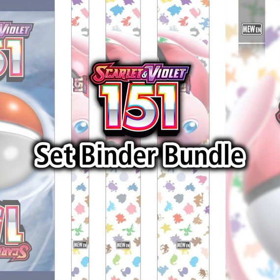 151 | SET | Front + Back Binder Covers | 0.5", 1.0", 1.5" Binder Labels -  Pokemon TCG - Organize Pokemon Cards - Etsy
