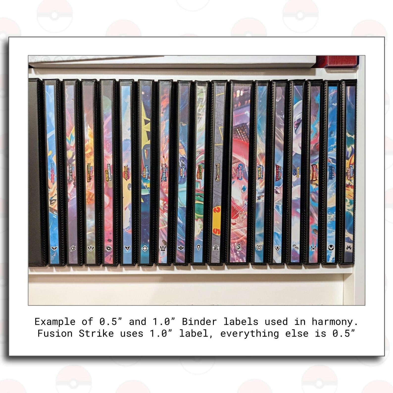 Sword & Shield Series 1 Binder Spine Labels Pokemon TCG Organize