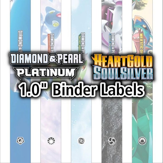Diamond and Pearl + Platinum + Heart Gold & Soul Silver Series 1.0" Binder  Spine Labels - Pokemon TCG - Organize Pokemon Cards - Etsy