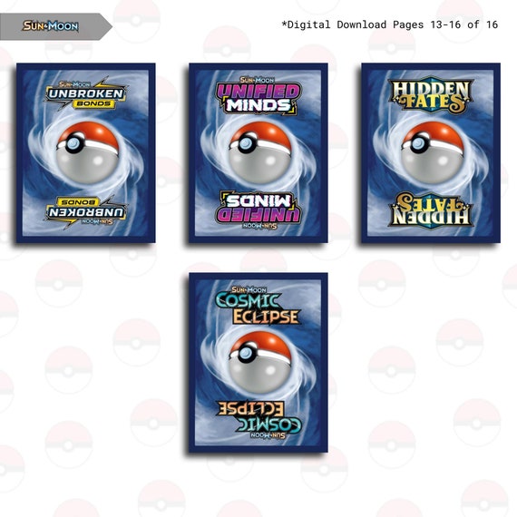 Sun & Moon Series BACK Binder Covers - Pokemon TCG - Organize Pokemon Cards - Etsy Sun & Moon Series BACK Binder Covers - Pokemon TCG - Organize Pokemon Cards - Etsy
