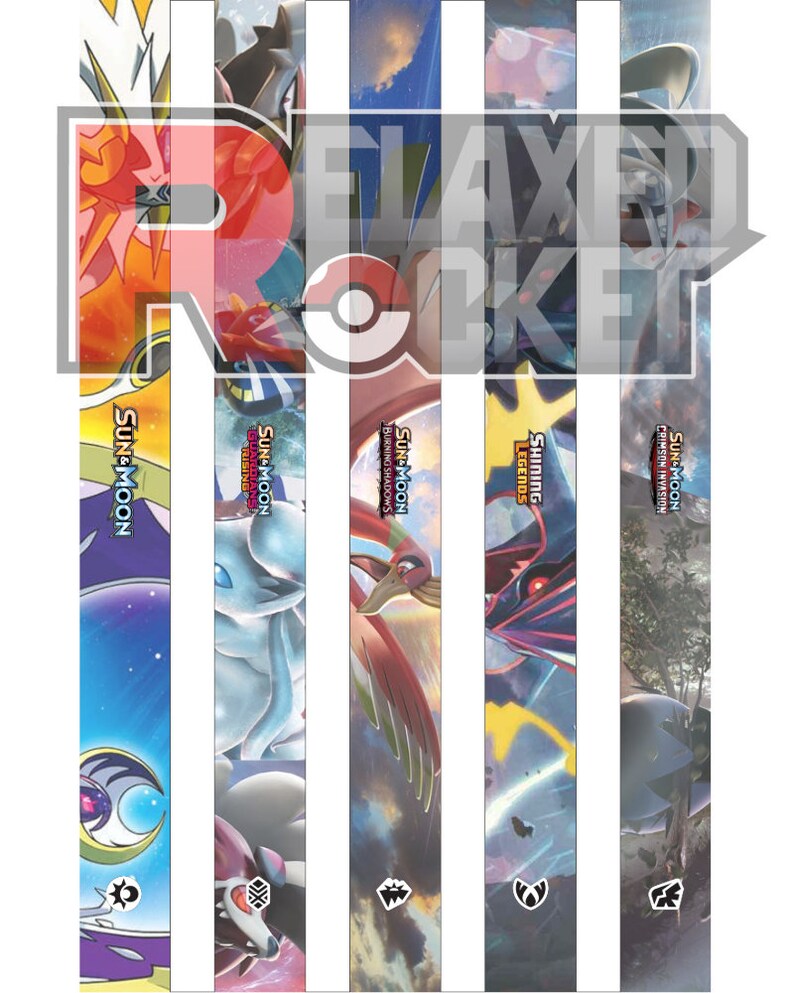 Sun & Moon Series 1 Binder Spine Labels Pokemon TCG Etsy Canada