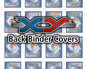XY Series BACK Binder Covers - Pokemon TCG - Organize Pokemon Cards