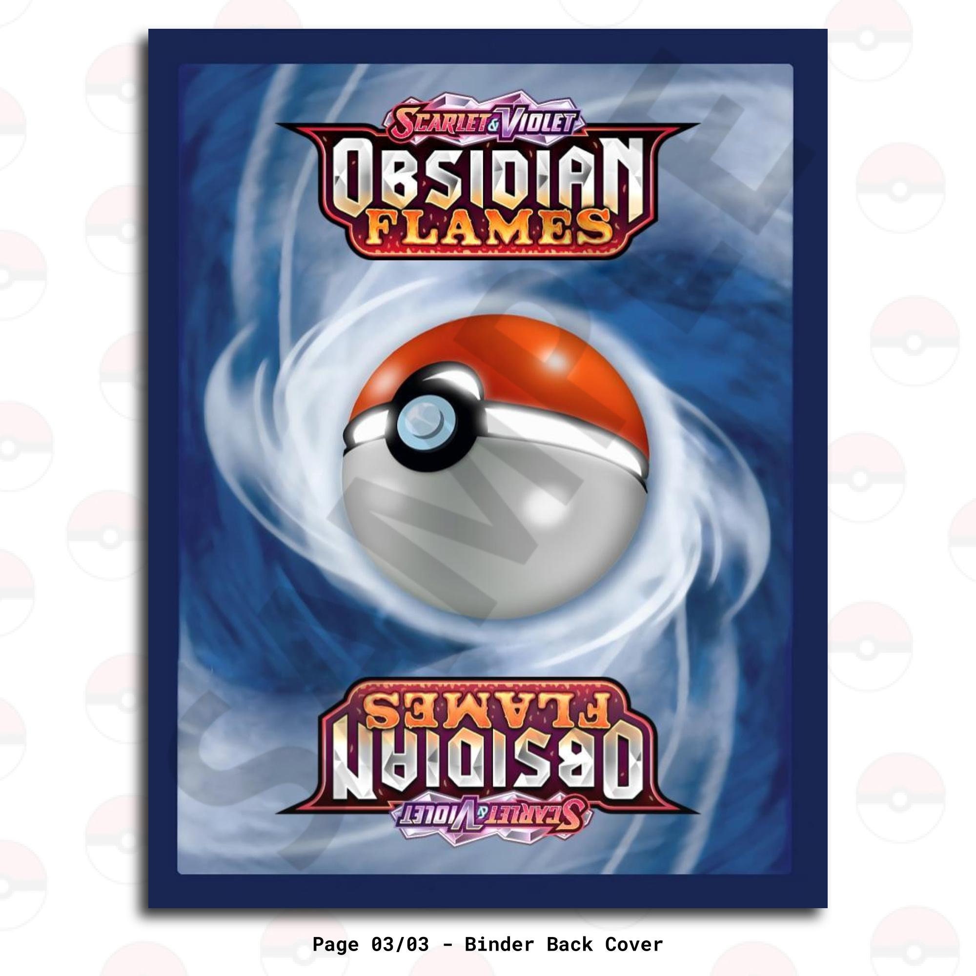 Obsidian Flames | SET | Front + Back Binder Covers | 0.5