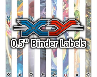 XY Series 0.5" Binder Spine Labels - Pokemon TCG - Organize Pokemon Cards