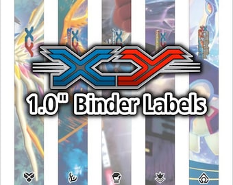 XY Series 1" Binder Spine Labels - Pokemon TCG - Organize Pokemon Cards