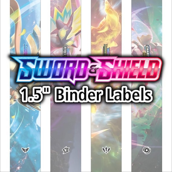 Sword & Shield Series 1.5" Binder Spine Labels - Pokemon TCG - Organize Pokemon Cards - Etsy Sword & Shield Series 1.5" Binder Spine Labels - Pokemon TCG - Organize Pokemon Cards - Etsy
