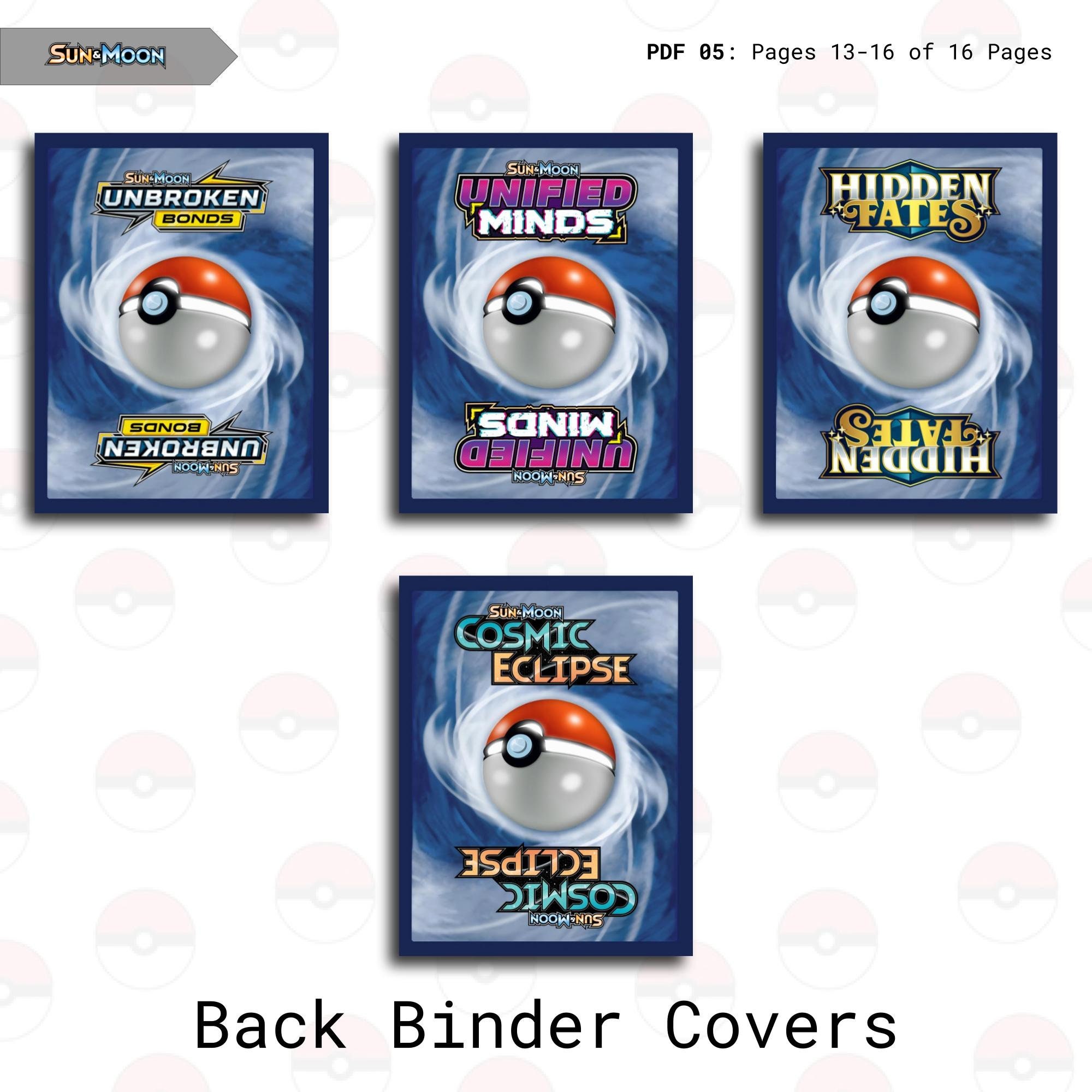 Pokemon Sun And Moon Cards Pokemon TCG Binder Stickers - Holo Set Symbols  For Sun & Moon Series (You Choose) Sun Moon Rising Game