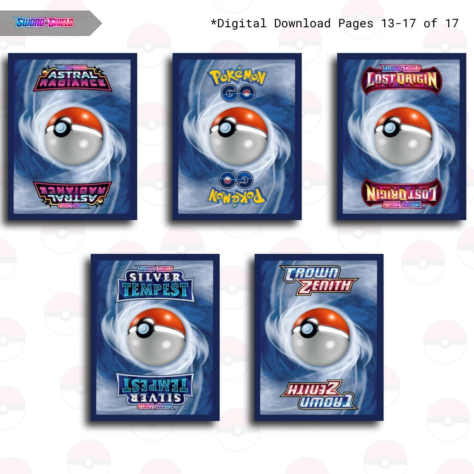 Sword & Shield Series BACK Binder Covers - Pokemon TCG - Organize Pokemon  Cards - Etsy