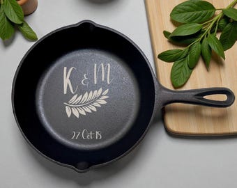 Custom Laser Engraved Cast Iron Skillet – Lodge 13.25" - 6th Anniversary Gift