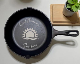 Custom Laser Engraved Cast Iron Skillet – Lodge 10.25" - 6th Anniversary Gift