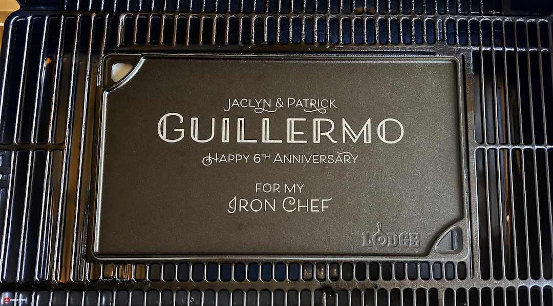 Personalized Lodge Cast Iron Griddle – 9
