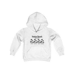 Venice Beach Kids Hooded Sweatshirt - Ocean-Inspired Design - Sizes XS to XL