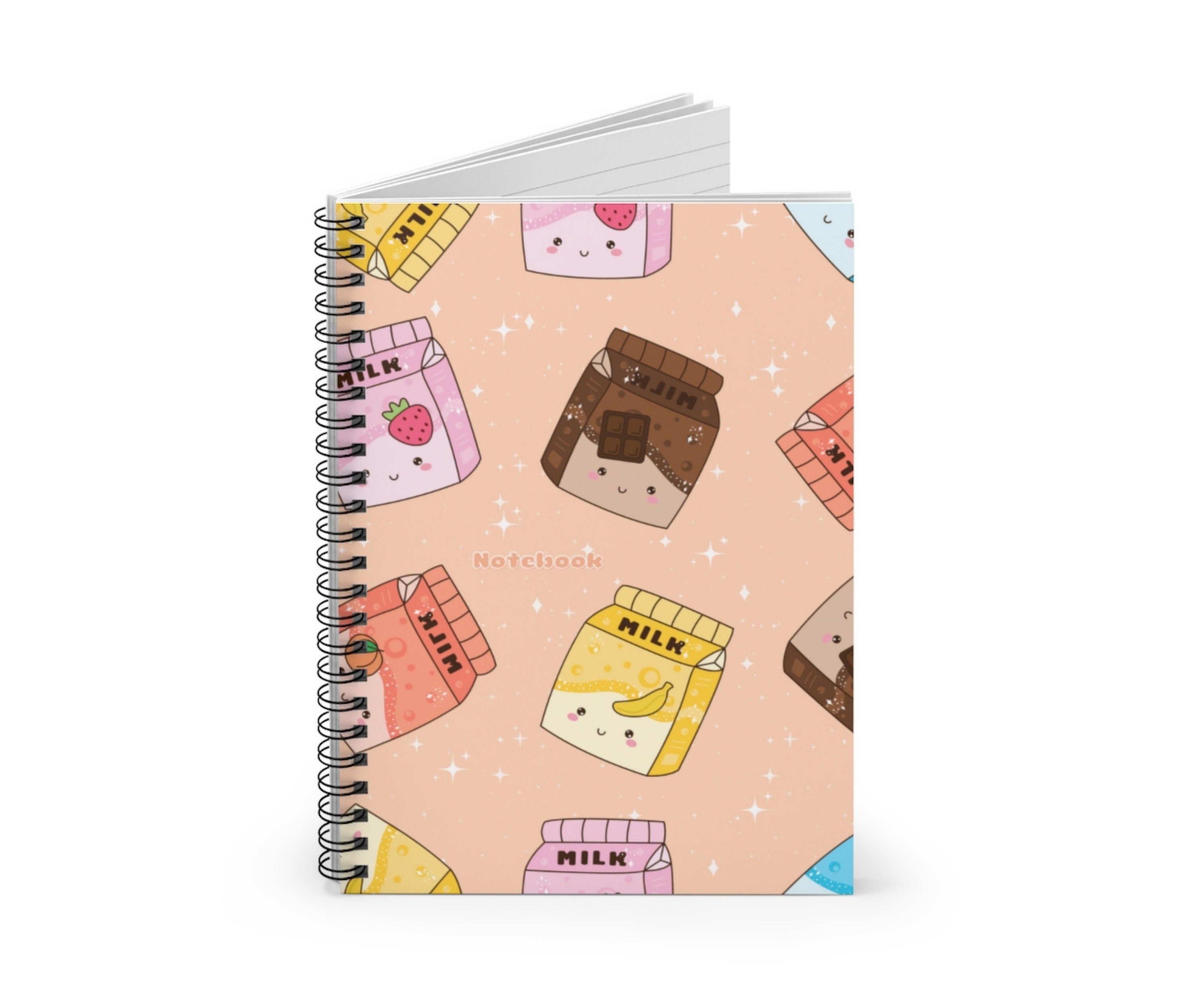 Carnet de notes Kawaii, Journal Kawaii, Journal à spirale, Carnet de lait  Kawaii mignon, Journal Kawaii, Carnet de composition pour l'école -   France