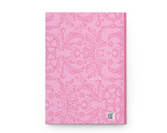 Pink pastel rose coquette print  Hardcover Journal for Sale by  Cronchyfrog11