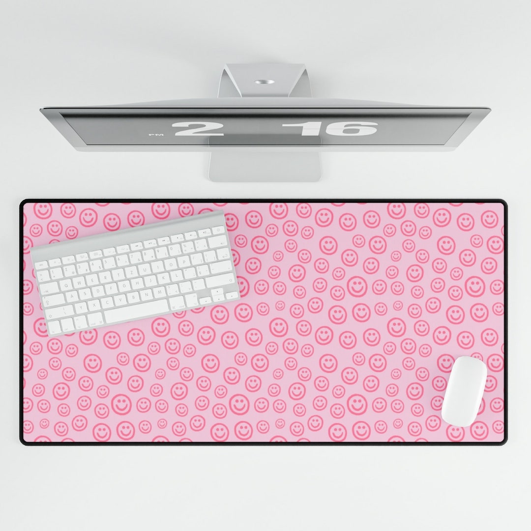 Preppy Desk Mat, Pink Desk Mat, Aesthetic Desk Mat, Cute Desk Pad, Desk