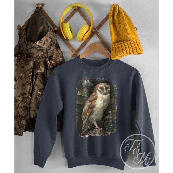Women's Winter Vintage Owl Print Casual Sweatshirt main image 1