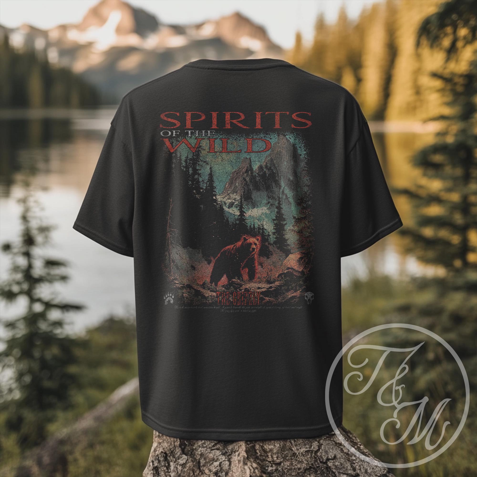 Spirits of the Wild Unisex T-Shirt, Nature Lover Tee, Outdoor Adventure Shirt, Gift for Hikers, Wildlife Enthusiasts, Spirit Animal Tee