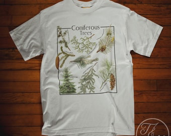 Coniferous Trees Botanical Print Unisex Heavy Cotton Tee