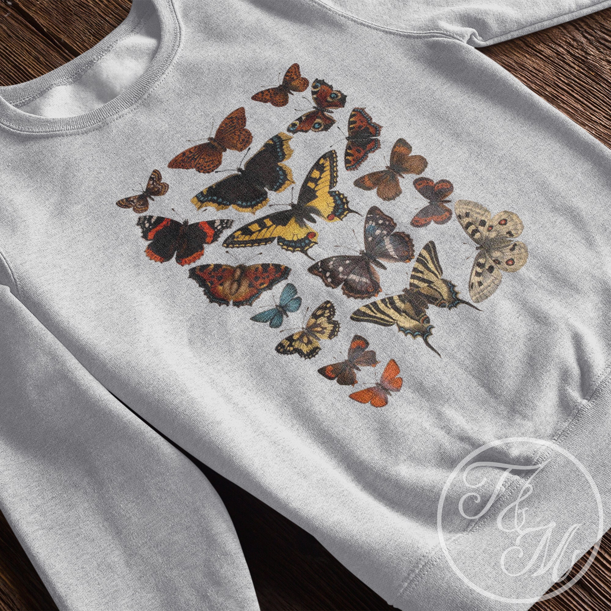 Butterfly Collage Design, Butterfly Entomology Print Unisex Heavy Blend ...