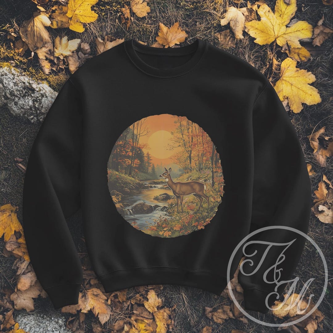 Vintage Inspired Cottagecore Whitetail Deer Graphic Design, Doe Deer in ...