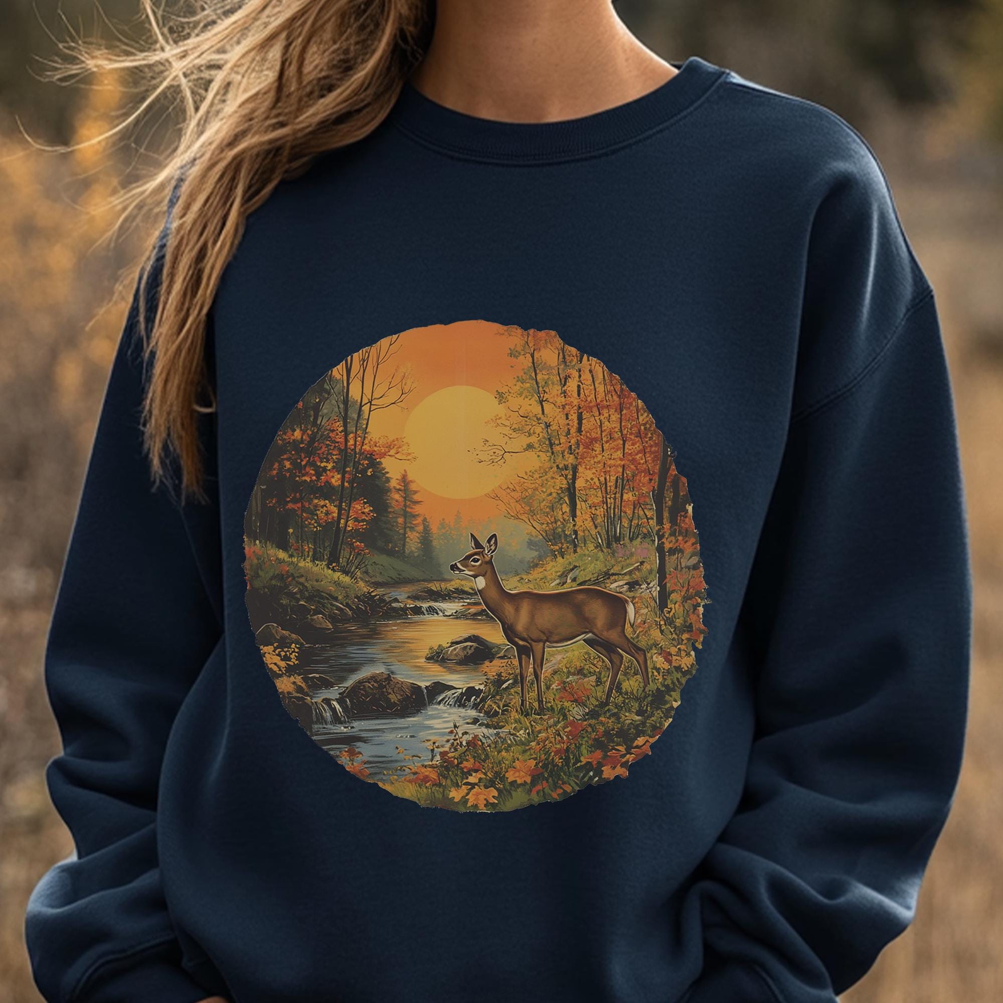 Vintage Inspired Cottagecore Whitetail Deer Graphic Design, Doe Deer in ...