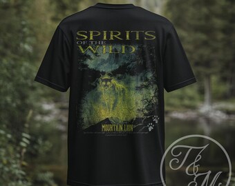 Spirits of the Wild Unisex Tee, Nature Lover Shirt, Outdoor Apparel Gift, Eco-Friendly Tee, Wildlife Conservation, Mountain Lion Spirit