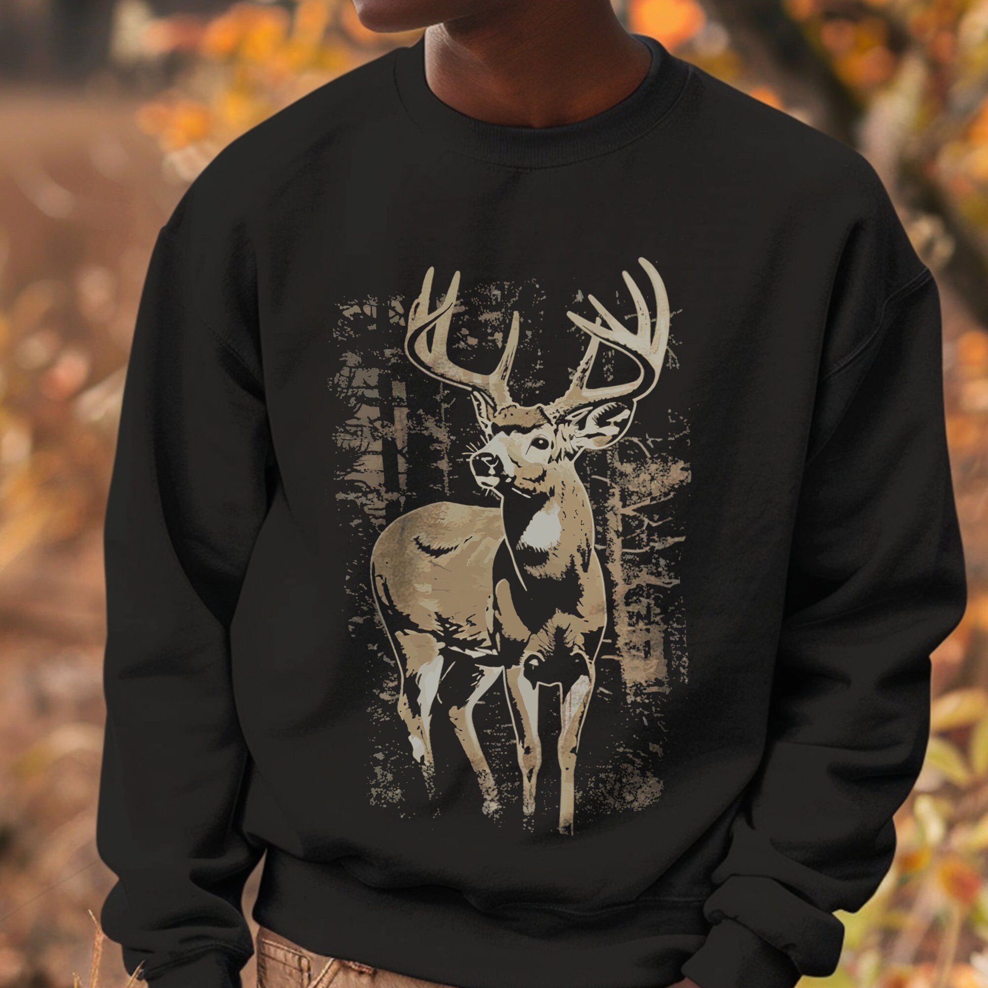 Deer Graphic Long Sleeve Top main image 1