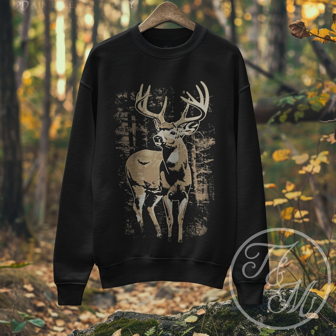 Deer Graphic Long Sleeve Top