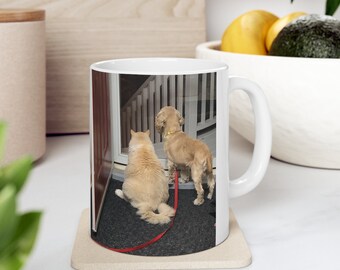 Cat And Dog Mug 11 & 15 oz   cat mug   dog mug