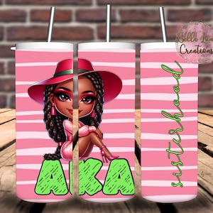 Tumbler Wrap Digital Design - Pink and Green