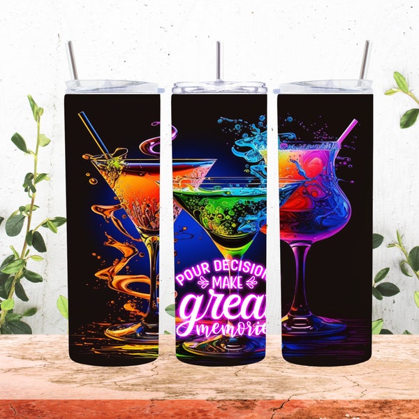 5 Tumbler Wraps Bundle for Sublimation - Pour Decisions