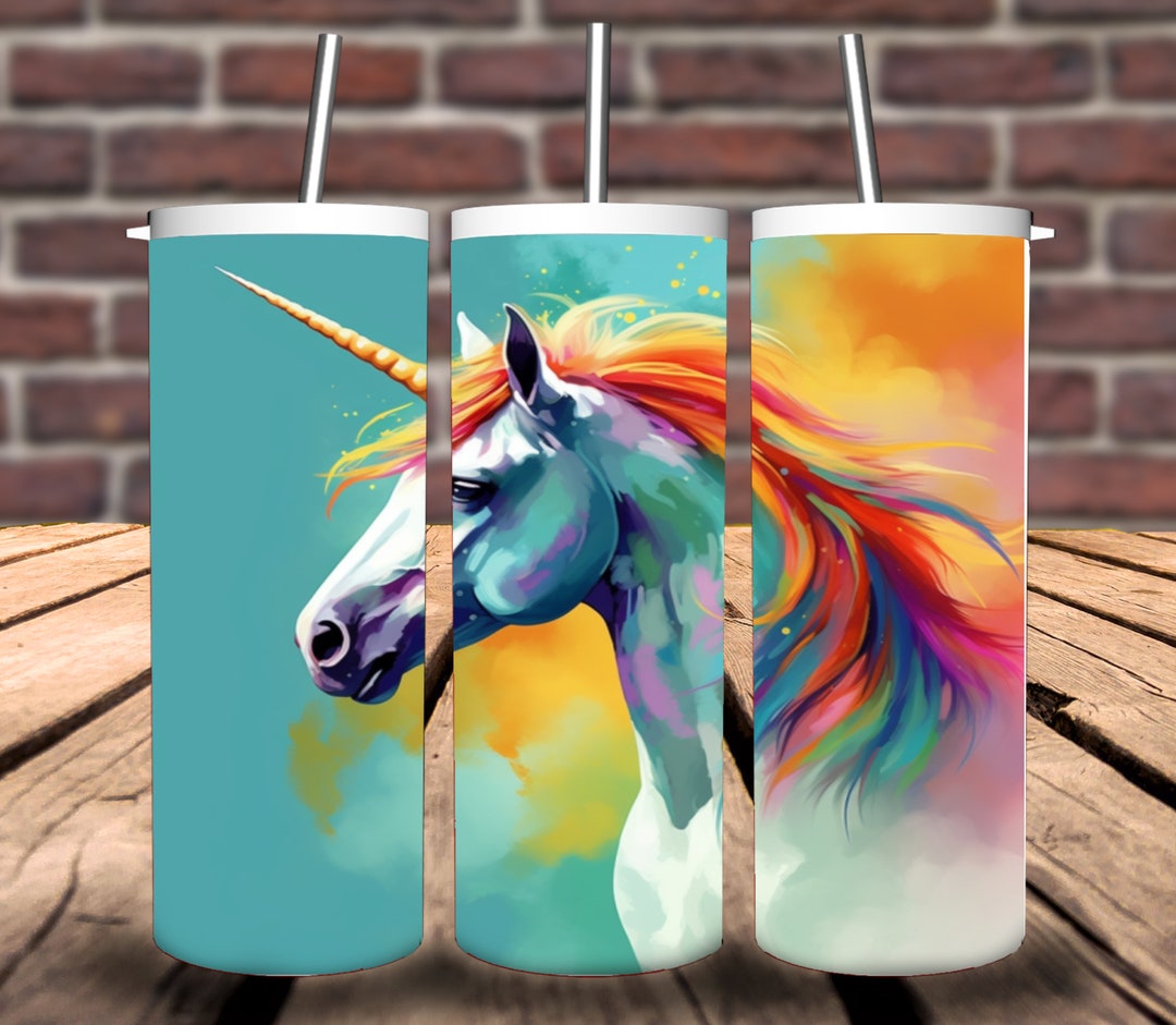 Bundle of 5 Colorful Unicorns Tumbler Wraps for 20oz Skinny Tumblers Etsy