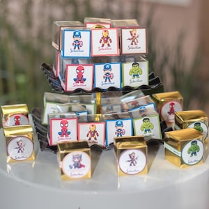 Editable Superhero Party Favor Box Template | 6 Characters Included | Canva Birthday Printable | Instant Download