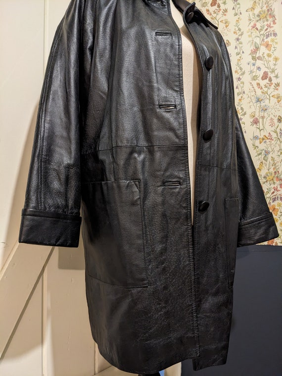 Longline Vintage Leather Jacket - image 10