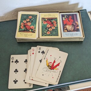 Cartas de jogar florais vintage (presente antigo do corretor de imóveis Ross Allen)